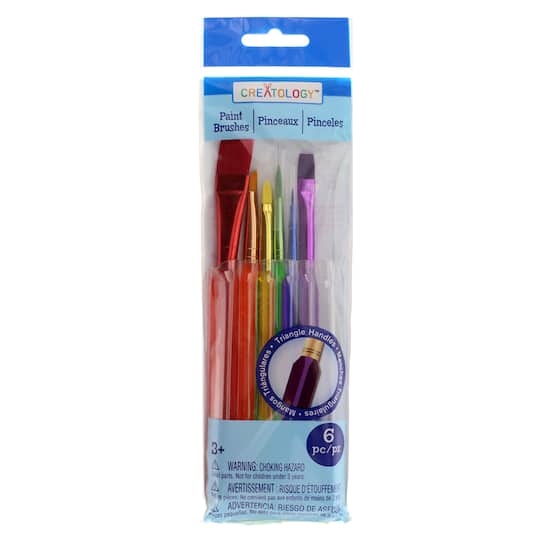 12 Packs: 6 ct. (72 total) Triangle Paint Brushes by Creatology&#xAE;